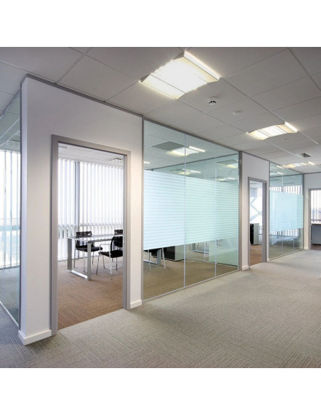 Pellicola per Finestra Design Smerigliato Strisce 0,9x20 m PVC