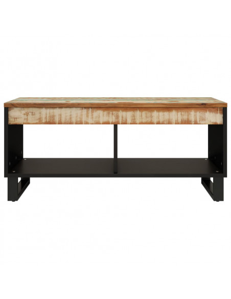 Tavolino da Salotto 90x50x40 cm in Legno Massello di Recupero