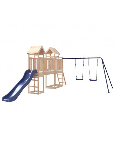 Set da Gioco da Esterno in Legno Massello di Pino