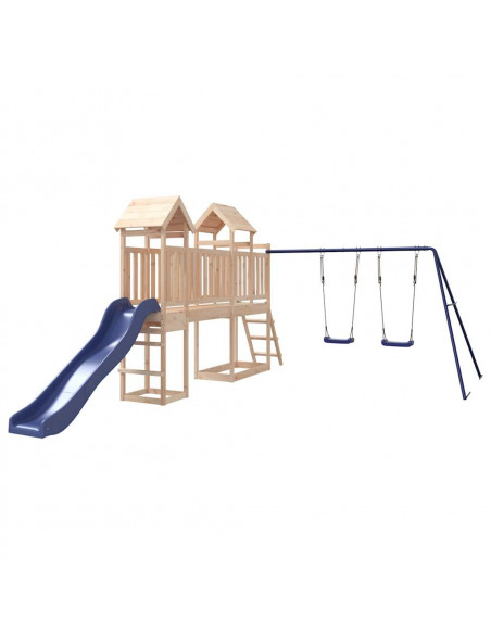 Set da Gioco da Esterno in Legno Massello di Pino
