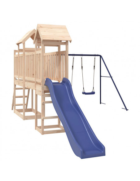 Set da Gioco da Esterno in Legno Massello di Pino