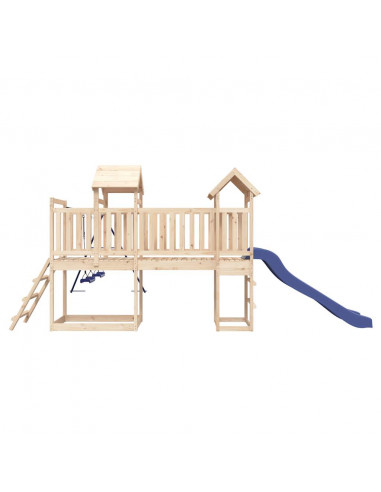 Set da Gioco da Esterno in Legno Massello di Pino