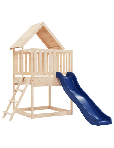 Set da Gioco da Esterno in Legno Massello di Pino