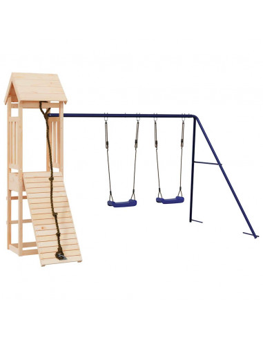 Set da Gioco da Esterno in Legno Massello di Pino