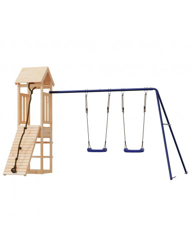 Set da Gioco da Esterno in Legno Massello di Pino
