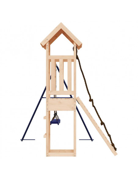 Set da Gioco da Esterno in Legno Massello di Pino