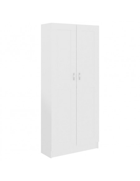Libreria Bianca 82,5x30,5x185,5 cm in Legno Multistrato