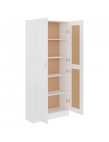 Libreria Bianca 82,5x30,5x185,5 cm in Legno Multistrato