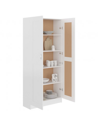 Libreria Bianca 82,5x30,5x185,5 cm in Legno Multistrato