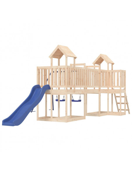 Set da Gioco da Esterno in Legno Massello di Pino