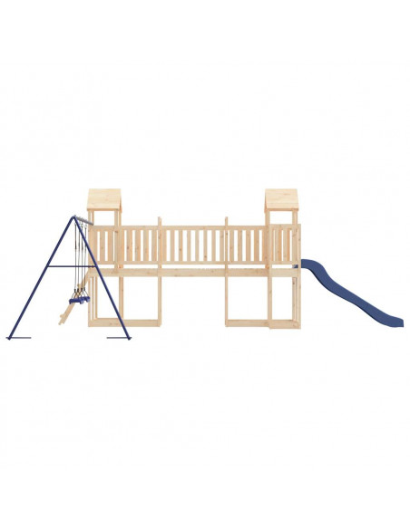Set da Gioco da Esterno in Legno Massello di Pino
