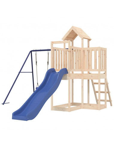 Set da Gioco da Esterno in Legno Massello di Pino