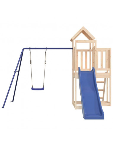 Set da Gioco da Esterno in Legno Massello di Pino