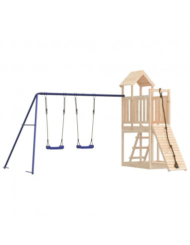 Set da Gioco da Esterno in Legno Massello di Pino