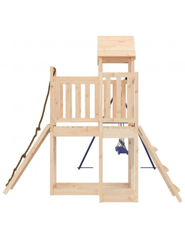 Set da Gioco da Esterno in Legno Massello di Pino