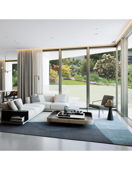 Pellicole per Finestre Design Smerigliato a Strisce in PVC