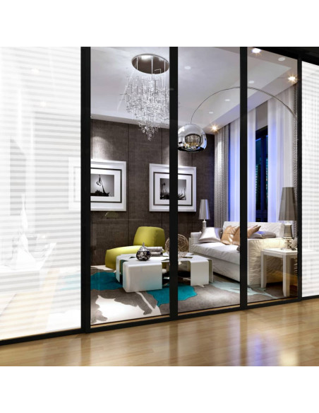 Pellicole per Finestre Design Smerigliato a Strisce in PVC