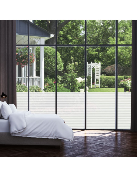 Pellicole per Finestre Design Smerigliato a Strisce in PVC