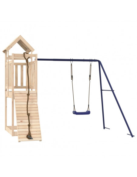 Set da Gioco da Esterno in Legno Massello di Pino