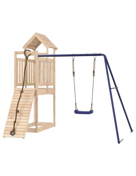 Set da Gioco da Esterno in Legno Massello di Pino