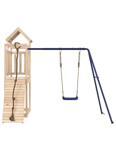 Set da Gioco da Esterno in Legno Massello di Pino