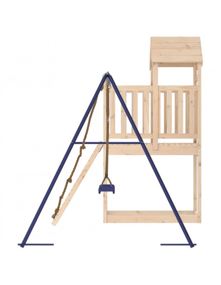 Set da Gioco da Esterno in Legno Massello di Pino