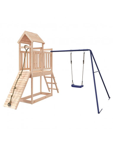 Set da Gioco da Esterno in Legno Massello di Pino