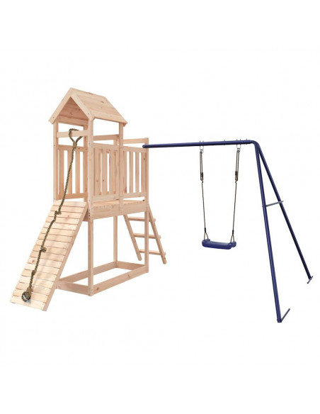 Set da Gioco da Esterno in Legno Massello di Pino