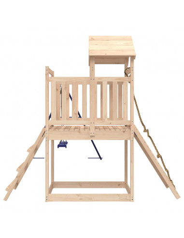 Set da Gioco da Esterno in Legno Massello di Pino