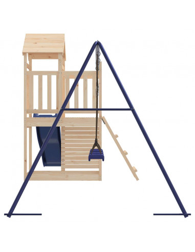 Set da Gioco da Esterno in Legno Massello di Pino