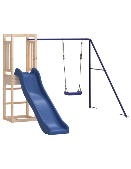 Set da Gioco da Esterno in Legno Massello di Pino
