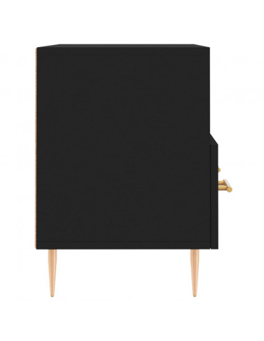 Mobile Porta TV Nero 80x36x50 cm in Legno Multistrato