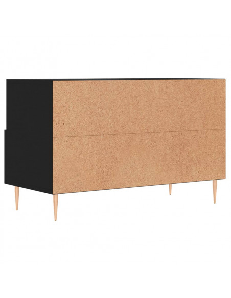 Mobile Porta TV Nero 80x36x50 cm in Legno Multistrato