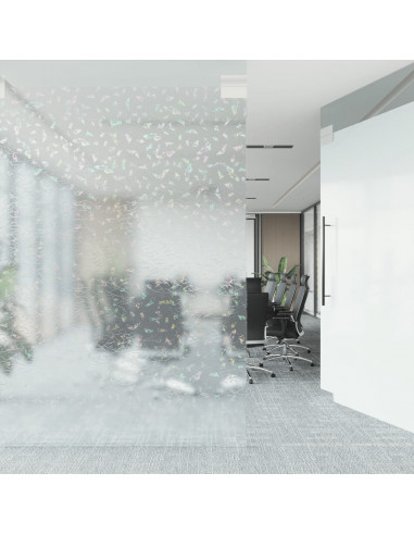 Pellicola Finestra Smerigliata Motivo Arcobaleno 3D 45x2000 PVC