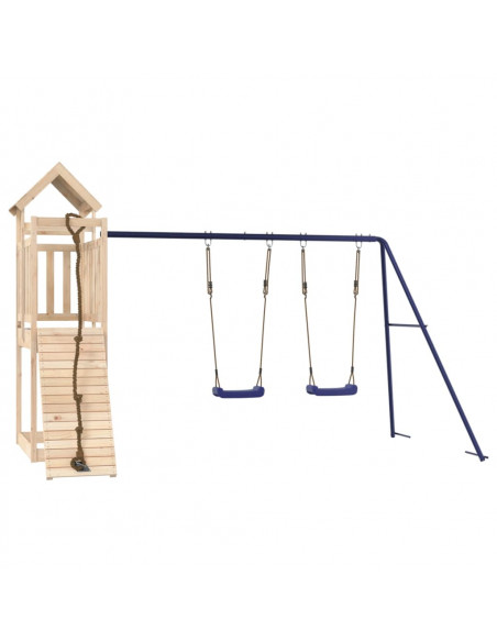 Set da Gioco da Esterno in Legno Massello di Pino