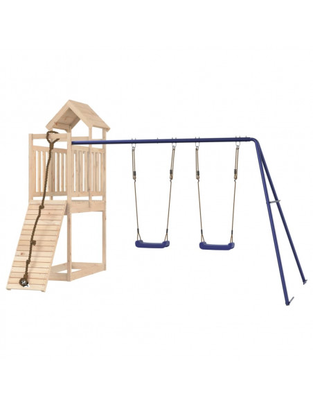 Set da Gioco da Esterno in Legno Massello di Pino