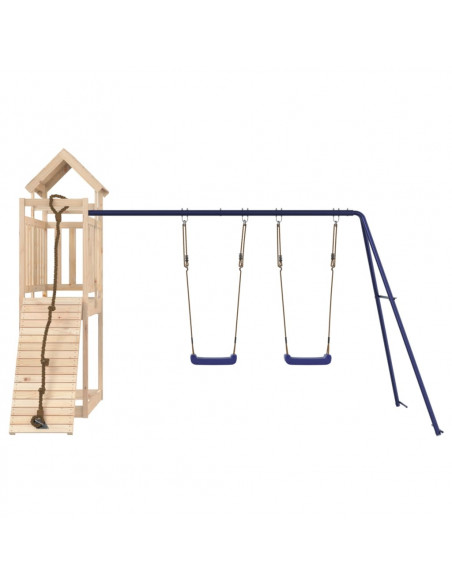Set da Gioco da Esterno in Legno Massello di Pino