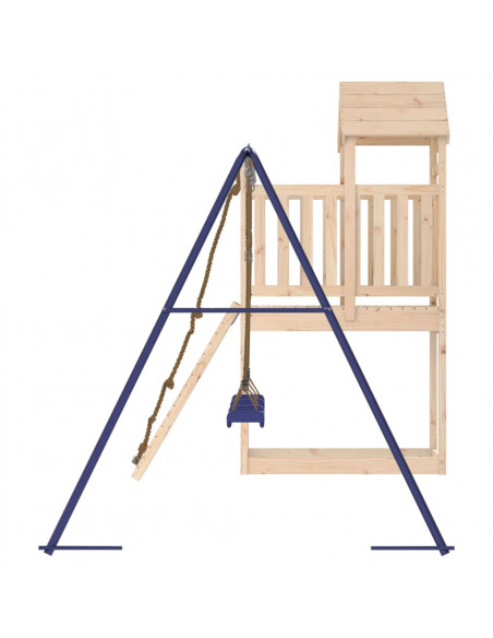 Set da Gioco da Esterno in Legno Massello di Pino