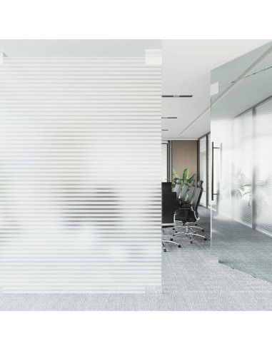 Pellicole per Finestre Design Smerigliato a Strisce in PVC