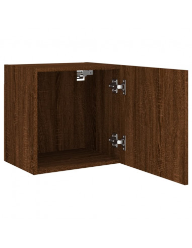 Mobili TV Muro 2pz Rovere Marrone 40,5x30x40 Legno Multistrato