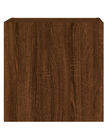 Mobili TV Muro 2pz Rovere Marrone 40,5x30x40 Legno Multistrato