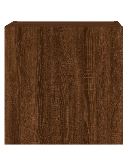 Mobili TV Muro 2pz Rovere Marrone 40,5x30x40 Legno Multistrato