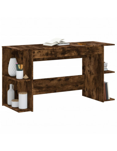 Scrivania Rovere Fumo 140x50x75 cm in Legno Multistrato