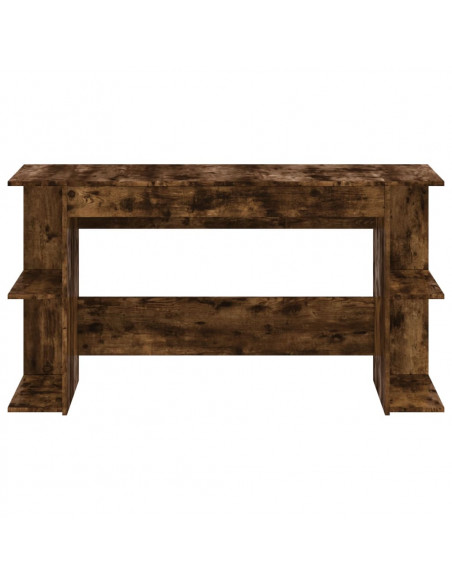 Scrivania Rovere Fumo 140x50x75 cm in Legno Multistrato