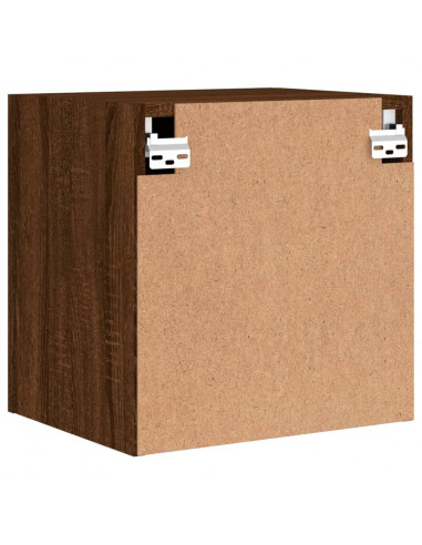 Mobili TV Muro 2pz Rovere Marrone 40,5x30x40 Legno Multistrato