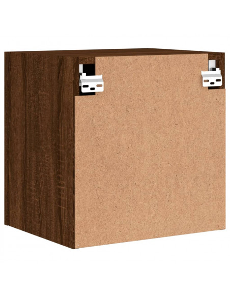 Mobili TV Muro 2pz Rovere Marrone 40,5x30x40 Legno Multistrato