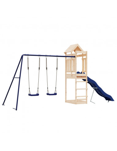 Set da Gioco da Esterno in Legno Massello di Pino