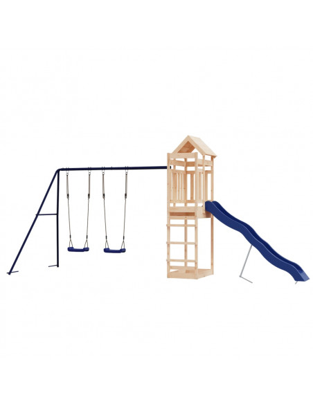 Set da Gioco da Esterno in Legno Massello di Pino