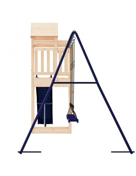 Set da Gioco da Esterno in Legno Massello di Pino