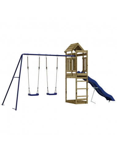 Set da Gioco da Esterno in Legno di Pino Impregnato